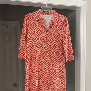 Jude Connally Red Geometric Dress